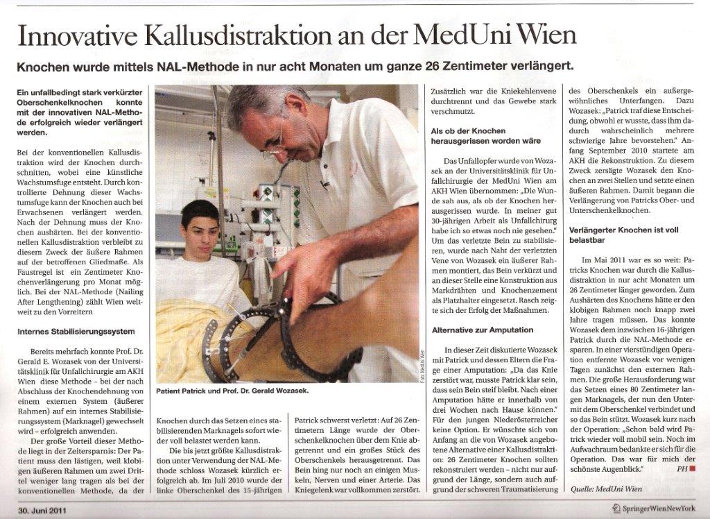 Oberschenkel bei Crash zerfetzt