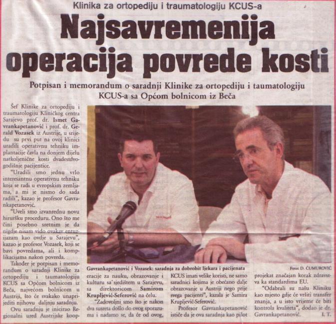 Najsavremenija operacija povrede kosti