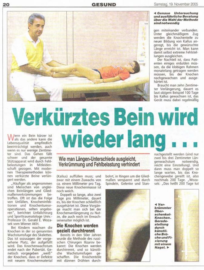Verkürztes Bein wird wieder lang...