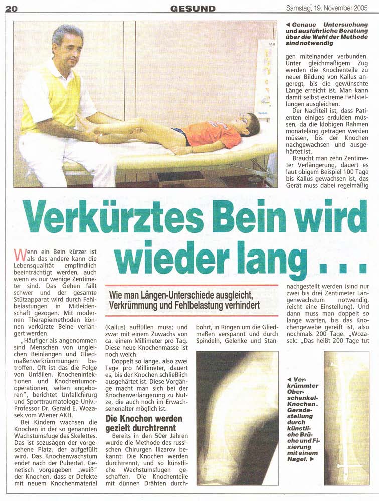 Verkürztes Bein wird wieder lang...